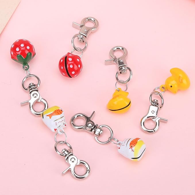 EXPAWLORER Pet Bells for Dog Cat Collar Charm - 2 Pack Cat Collar Accessories Bells Loud, Pet Jingle Ornament Training Pendant Neck Decoration Catching-Fish Shaped, Tracker for Saving Birds