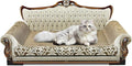 Luxury Cardboard Cat Scratcher Sofa Bed, Couch Shaped Scratching Board, Scratch Lounge with Catnip, Scratcher for Indoor Cats Large Grey