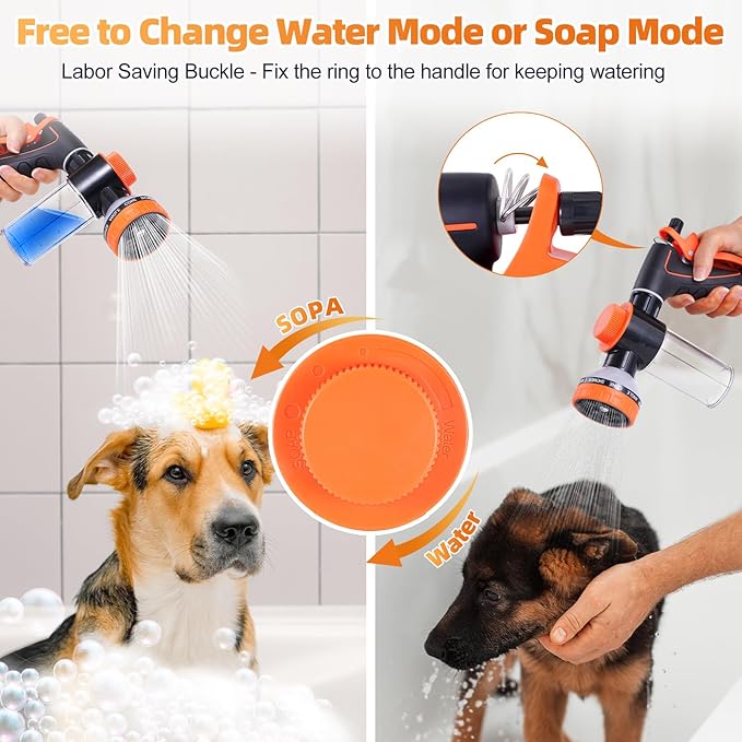 Bathtub Faucet Sprayer Attachment for Tub, Dog Washing Hose Attachment for Bathtub with Faucet Adapters, Sink Sprayer Dog Bath Hose Attachment for Tub Faucet, Dog Shower Attachment