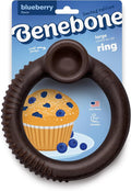 Benebone Ring Durable Dog Chew Toy for Aggressive Chewers – Limited Edition Blueberry Flavor, Large