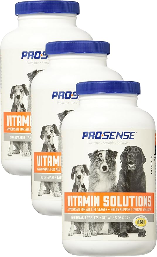 PRO·SENSE Vitamin Solutions, Chewable Tablets for Dogs, Helps Support Overall Wellness, 90 Count (Pack of 3)