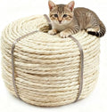 164 Feet Sisal Rope for Cat Tree & Scratching Post Replacement, 1/4 Inch Scratcher Rope to Refresh Cat Furniture, Durable Cat Scratching Rope