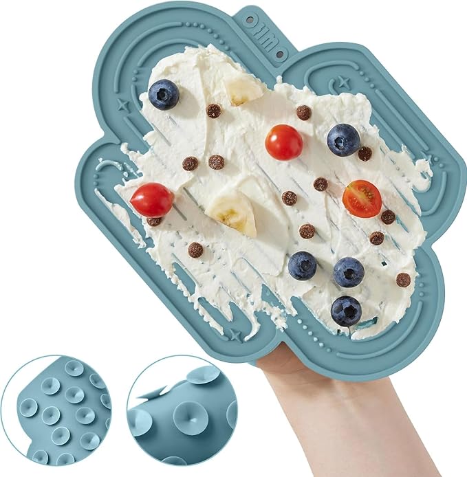 OHMO Lick Mat for Dogs and Cats Large(2 Pack) Cactus Design Easy to Clean Pet Slow Feeder with Suction Cups, for Anxiety Relief and Boredom Reduction