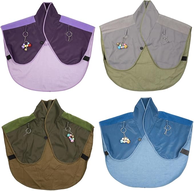 Interactively Play Parrot Shoulder Protector Neck Guard Pet Bird Parakeets Shawl Anti-Scratch Multifunctional Shawl - 1Pcs (Purple-Regular)