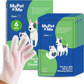 My Pet & Me Pet Glove Wipes for Dogs & Cats, No-Rinse Instant Bath Cleaning Gloves, Soap-Free Grooming Mitts, Individually Wrapped for Travel, Olive & Jojoba Oils, 6 Count
