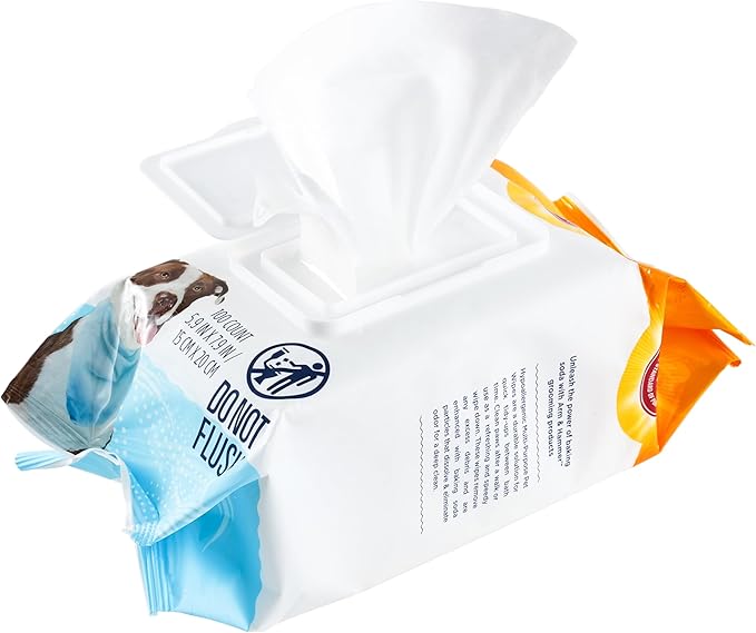 Arm & Hammer for Pets Hypoallergenic Wipes for Dogs - Best Odor Eliminating Waterless Cleaning for Dogs & Puppies, Unscented, 100 Count
