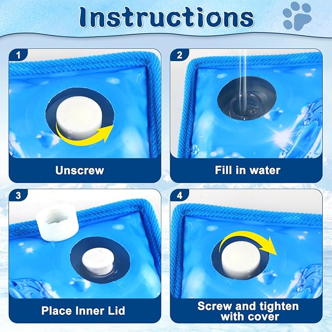 Dog Cooling Mat, Universal Pet Cooling Pad, Double-Sided Durable Water-Resistant, Portable and Easy to Clean, Suitable for All Pets, Keep Your Pet Cool Indoors and Outdoors（18 x 18 in）