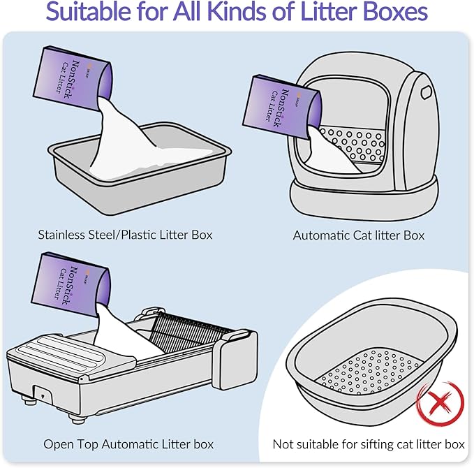 Non-Stick Ultra Clumping Cat Litter, Dust-Free Unscented Kitty Litter, Made of Pet Friendly Natural Cassava with Odor Control, Last Twice as Long as Clay Litter, 9 lbs (7.5 Liters) X 1 Pack