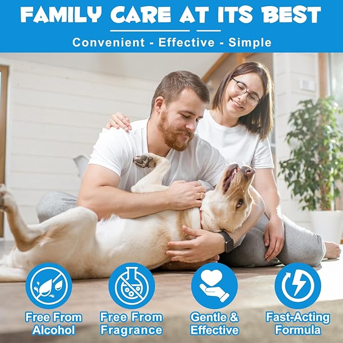 Dog Ear Infection Treatment Drops, with 1% Hydrocortisone, Ear Yeast Infection Treatment for Dogs and Cats, Dog Ear Drops for Yeast Infection, Dog Ear Infection Drops for Itchy Ear Relief