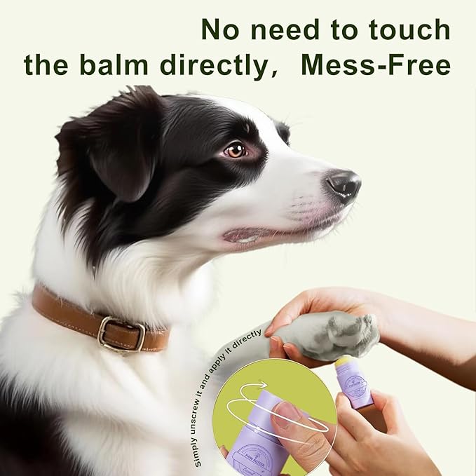 FlowFish Dog Paw Balm 1 oz for Dog and Cat, Soothing Paw Balm, Lick-Safe, for Drying and Cracked Pads, Moisturizing and Healing Dry and Cracked Paw Balm, Improves Rough Paws(2 PCS)