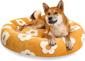 31 Inch Calming Dog Bed for Medium Dogs, Round Anti-Anxiety Warm Bed, Soft Cozy Anti-Slip Donut Washable Pet Bed, Fits up to 50 lbs Pets