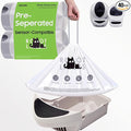 Cat Litter Box Robot 5/4/3 Waste Bags, 40 Pack Automatic Litter Box Bags, Thick Heavy Duty Cat Litter Box Liner Bags 25.2 X 15.7 IN