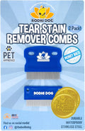 Bodhi Dog Tear Stain Remover Combs - Clean Crust, Dirt & Buildup Around Pet Eyes - Gentle, Durable, Easy-to-Use Grooming Tool for Dogs & Cats - Ideal for All Fur Types & Coats (Set of 2)