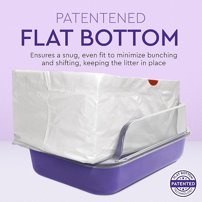 Cat Litter Box Liners Alfapet Heavy Duty Flat Bottom- Extra Giant 15 Count - Tear-Resistant Cat Litter Bags - Kitty Litter Liners for Rectangular Litterbox Pans, 36” x 18” x 2MIL Thick 30 lb Capacity