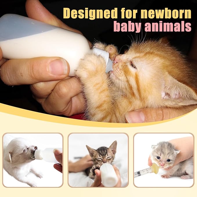 Pet Feeding Bottle and Syringes with Nipples for Small Cat Dog Animals (Model 2)