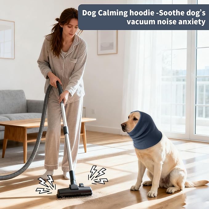 3Pack Dog Calming Hoodie for Small to Large Dogs High Elastic Pet Anxiety Relief Ear Wrap Cat Calming Collar Noise Reduce Protection for Fireworks,Thunder,Force Drying (Small+Medium+Large) (Grey)
