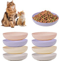 [8 Pack] Cat Dishes Whisker Friendly, Shallow Wide Cat Food and Water Bowl, Durable Wheat Straw Cat Bowls for Indoor Cats