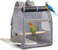 Portable Breathable Bird Backpacks Carriers with Removable Tray and Shade Cloth for Small Parrots Travel Cage Compacts Bird Cage Backpacks