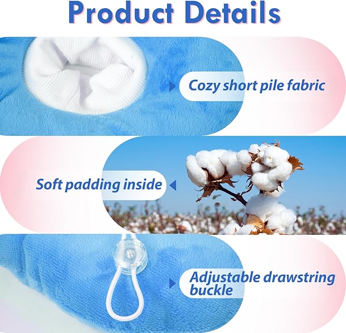 Adjustable Cat Neck Cone, Comfortable Elizabethan Recovery Collar After Surgery to Prevent Licking Wound, Ideal for Skin Disease, Deworming, Protective Pet Cone, Blue Medium
