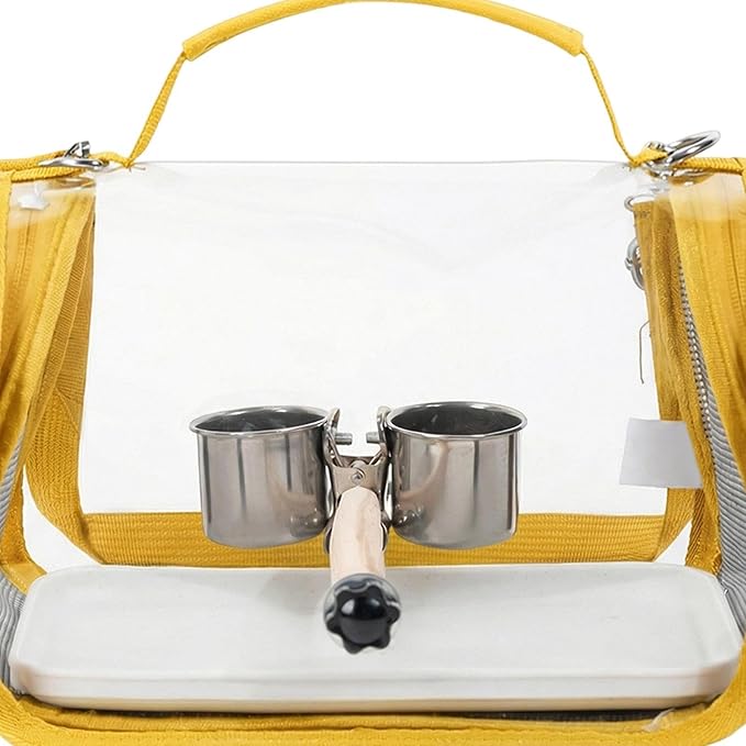 Bird Travel Carrier - Transport Bag for Bird with Perch - Lightweight Parakeet Cage - for Parrot Parakeet Cockatiel Conure Cockatoo Outdoor Travel Camping Road Trip Vacation