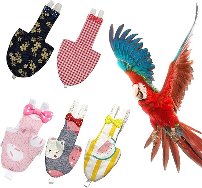 Pet Bird Physiological Pants Diapers Pigeons Flying Parrots Diapers for Diaper Washable Regulable Nappy