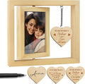 Rotating Picture Frame Gift for Mom 4x6 Photo Double-Side Floating Frame Mama Mum Step-Mom Mother-in-law Birthday Christmas Mother's Day Gifts Family Frame Tabletop Display HU-KX-MOM-NAT-A8