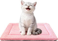 Dog Bed Mat - Dog Crate Pad - Reversible Mat for Pet Comfort - Soft Bed Crate Pads with Dual-Sided Design for All Seasons (Pink, 18" L x 14" W x 1.5" Th)