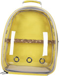 Gralara Bird Backpack Carrier for Parrots with Window for Small and Medium Birds, Yellow