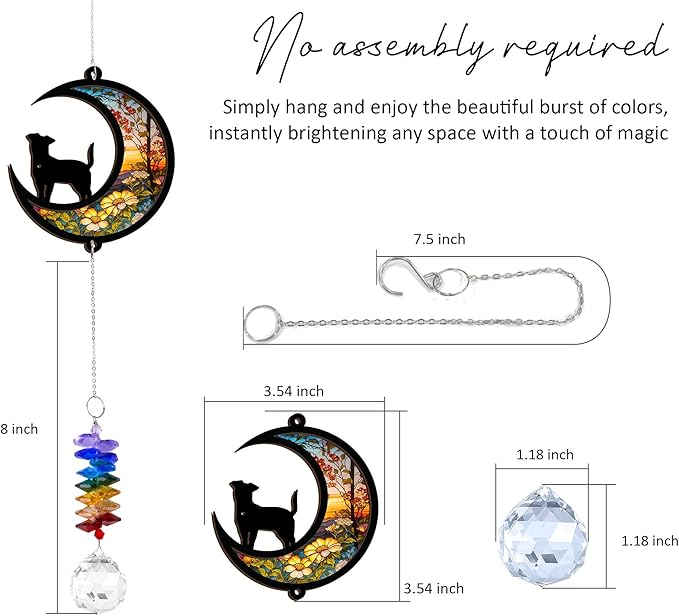 Pet Memorial Suncatcher - Pets Loss Gift - Dog Paw Suncatchers - Sympathy Paw Print Keepsake - Birthday Christmas Mother's Day for Mom Dad - Unique Gifts for Dogs Lovers