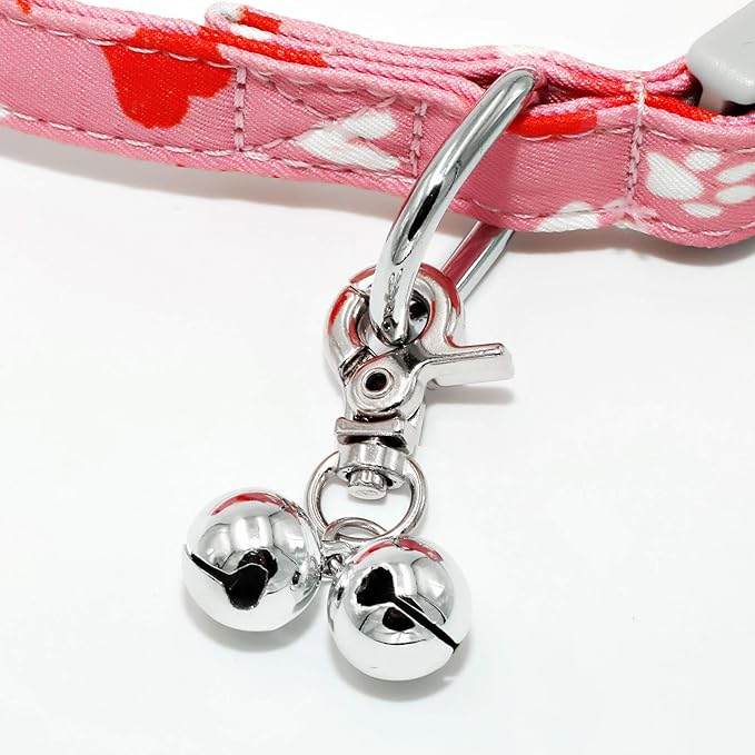 Bells for Dog Collars - 2 Pack Stainless Steel Bell Necklace for Dogs & Cat - Pet Pendant Accessories Training Collar Charm with Heavy Duty Snap Clips, Silver Christmas Gift