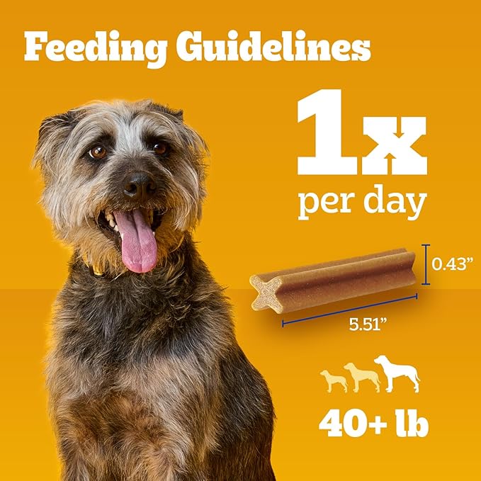 Pedigree Dentastix Large Dog Treats, Original Flavor with Real Chicken, 2.08 lb. Bag (40 Treats Total)
