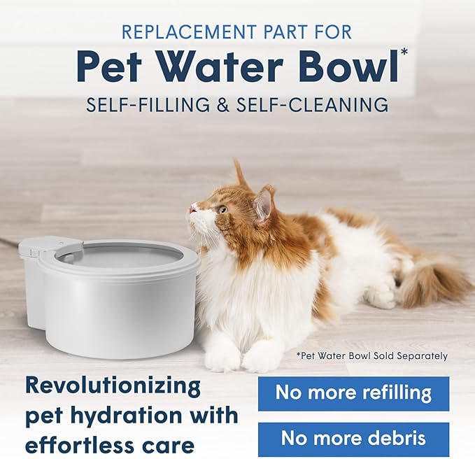 Active Carbon & Cotton Pet Water Filter for Always Full® Pet Water Bowl | Dual Filtration System Removes Impurities, Odors & Bad Tastes, Cat and Dog Bowl Filter Replacement, 3 Pack