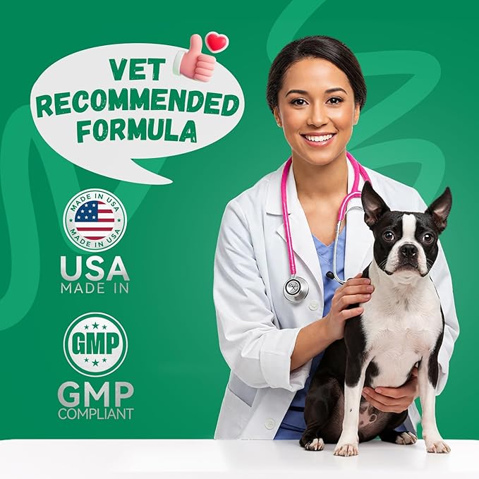 Furrolika 60 Count Multivitamin Soft Chews -Made in The USA- Dog Vitamins and Supplements with Glucosamine, Chondroitin, Digestive Enzymes, Probiotics - Hip & Joint, Immune System, Skin & Coat Support