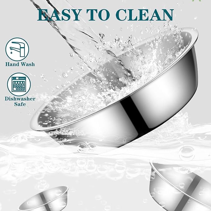 4Packs Cat-Bowls Cat Food Bowl - 6.1 Inch Stainless Steel Cats Feed Bowl for Indoor Cats Shallow and Wide Wet Food Plate Pet Feeding Whisker Fatigue Relief Pet Plate for Kitten Puppy (Type-B)