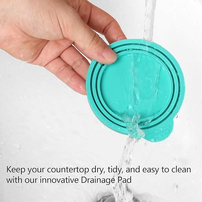 Silicone Pet Food Can Covers - Airtight Lids for Dog & Cat Wet Food Storage, Bone Appetit Food Savers for Freshness (Aqua Saltwater 2 Pack)