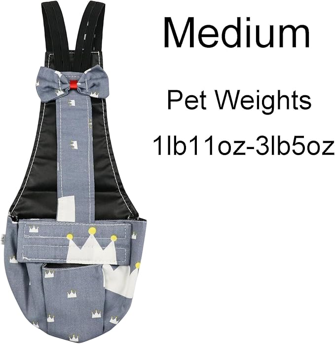 BestParts Adjustable Diaper Waterproof Reusable Diapers, Cloth Diaper Wearable Poultry for Farm Pet Goose, Pet Duck,Pet Chicken, (Grey Crown, M(1.65-3.31pounds), 1, Count)