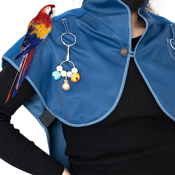 Interactively Play Parrot Shoulder Protector Neck Guard Pet Bird Parakeets Shawl Anti-Scratch Multifunctional Shawl - 1Pcs (Purple-Plus)