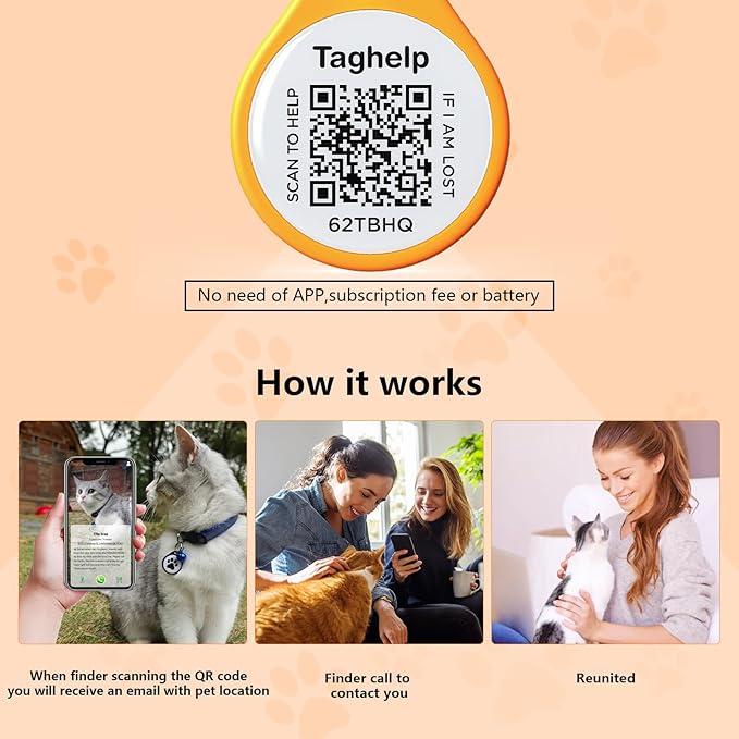 Reflective Cat Collar Breakaway with QR Code Tag for Girl Boy cat Name tag Kitten Collars with Bell Cat ID Tag Personalized Real-time scan alerts, No Subscription or fees(Black)
