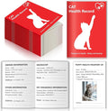 25 Pack Cat Health Record Booklets 12 Sheets Per Pack Kitten Shot Record Book Feline Health Records 5 * 3.5inch Cat Vaccination Records Book Cat Health Records for Pet Lovers Kitty Nursing Supplies