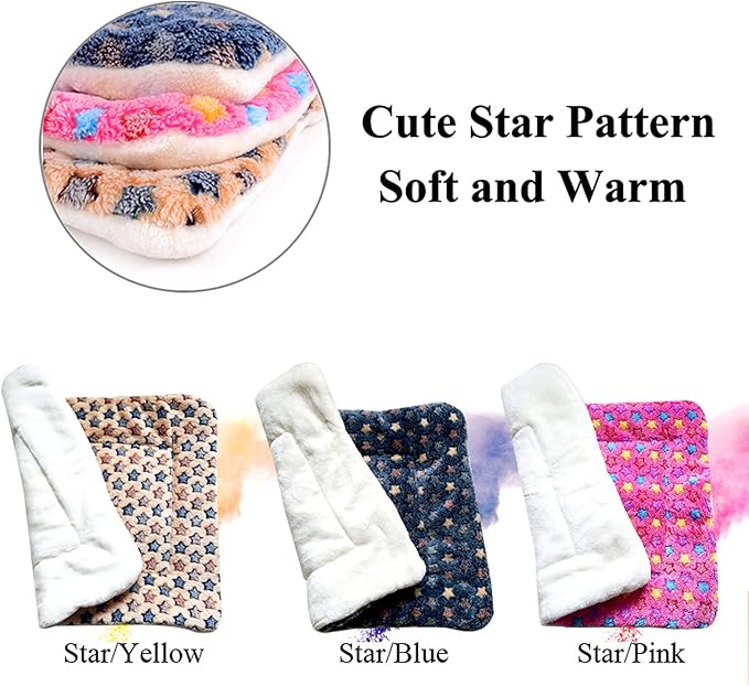 FJWYSANGU Pet Blanket Premium Fluffy Flannel Cushion Soft and Warm Mat for Dogs Cats(Star/Pink,Small)