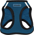Best Pet Supplies Voyager Step-in Air Harness - All Weather Mesh, Reflective, No Pull Harness for Dogs, Cats - Secure with Hook & Loop Fastener, Buckle, Double D-Rings - Blue/Black Trim, M