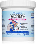 Squishface Dog Ear Relief Individual Finger Sheath Wipes – Non-Allergenic Ingredients & Irritation-Reducing Formula Cleans & Deodorizes, Helps Prevent Ear Itch & Odor – for All Breeds! (60 Count)