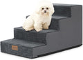 Dog Stairs for Small Dogs 15.7" H, 4-Step Gentle Incline Pet Step for Couch Sofa, Non-Slip Dog Ramp for Puppy Doggie Senior Cats, 15.7x23.6x15.7 Inch, Charcoal Grey