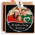 Personalized Christmas Ornaments, Family Christmas Ornament 2026, Photo Ornaments for Tree Decorations, Customized Keepsake Gift for Family, Dad, Mom, Him, Her, Couple