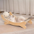 Cat Scratcher Bed Natural Sisal Cat Scratch Chair Hammock, 27.5 Inch Extra Large Scratching Post Lounger Pad with Large Sisal Toy Ball for Indoor Cats