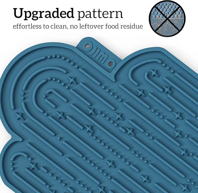 OHMO-Cactus Lick Mat for Dogs and Cats(2 Pack) Easy to Clean Pet Slow Feeder with Suction Cups, Licking Pad for Anxiety Relief and Boredom Reduction