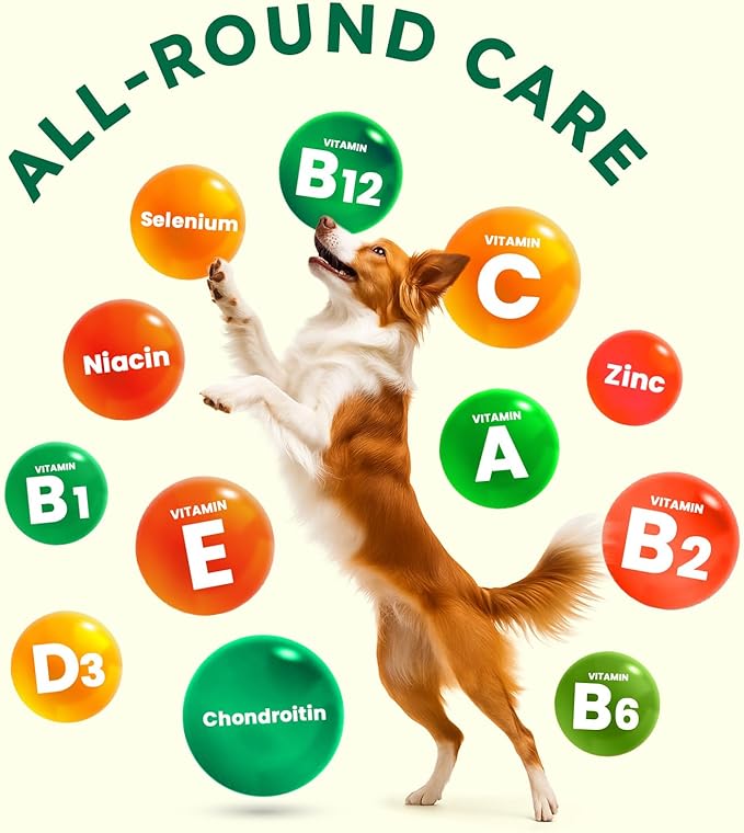 ZENO Dog Vitamins and Supplements - 150 Dog Multivitamin Chewable - Immune, Joint Support, Skin, Gut Health + Packed with Omega 3s, Glucosamine & Probiotics - Safe for Puppy - Chicken