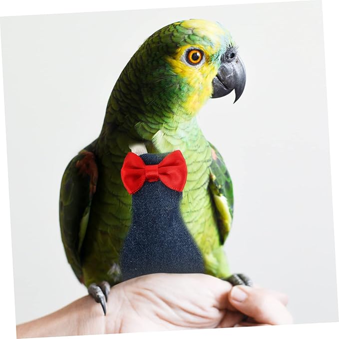 BESPORTBLE Adjustable Small Bird Diaper Flight Suit for Parakeets Cockatiels Pigeons Lightweight Breathable Cotton Cloth Bird Diaper Harness Outfit for Pet Reusable Comfortable