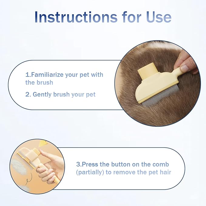 2Pcs Pet Hair Removal Glove with Pet Comb, Cat & Dog Reusable Electrostatic Pet Hair Remover Grooming Gloves for Couch,Furniture,Carpet,Car Seat