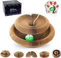 Goosheep 1 Pack Accordion Magic Organ Cat Scratcher Toys for Indoor Cats - Cardboard Cat Scratching Board Ball Scratcher Pad
